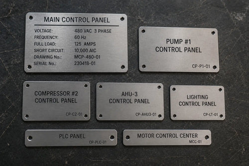Panel & Control Nameplates Shop Floor Tag Co.